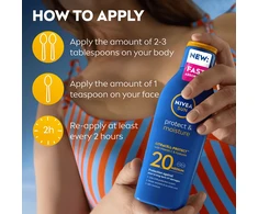 Nivea apsauginis ir drėkinamasis losjonas SPF 20, 200 ml