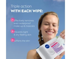 Nivea - Caring valomosios servetėlės ​​- 25 vnt.
