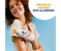 Nivea jautriai odai skirtas „Immediate Protect“ apsauginis losjonas nuo saulės ir alergijos SPF 50+, 200 ml