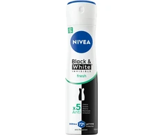 Nivea Juodas Baltas Invisible Fresh moteriškas purškiklis, 150 ml