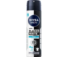 Nivea Juodas Baltas Invisible Fresh vyriškas purškiklis vyrams, 150 ml