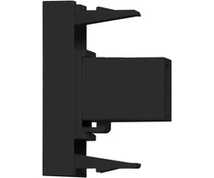 Orno NOEN USB data, modulinis lizdas 22,5x45 mm USB data 2.0, tarpiklis, juodas