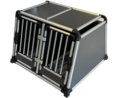 Nordic Paws - Transportavimo narvas Alu Double - 2x45cm/2x44cm/88cm/45cm/64cm