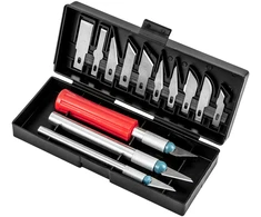 Peilių komplektas TOP TOOLS 16 vnt. (keičiamos geležtės)