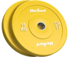 Obciążenie olimpijskie gumowane BUMPER, seria BEAST, komplektas 2x15kg, otwór 51 mm, REBEL ACTIVE