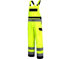Ogrodniczki Įspėjamieji dungarees, geltoni 'premium', "m", ce, lahti