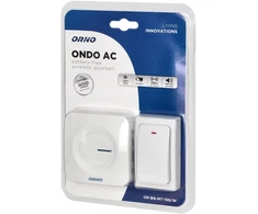 Orno ONDO AC belaidis durų skambutis be baterijų, baltas
