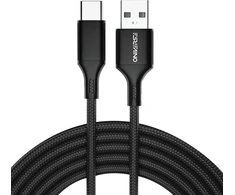 Oniverse USB-A į USB-C įkrovimo laidas, 3 m – juodas