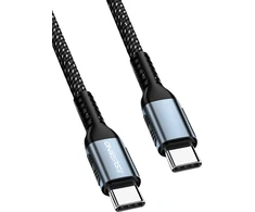Oniverse USB-C į USB-C 100W greito įkrovimo laidas, 2 m – juodas