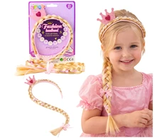 Lean Toys Vaikiška galvos juosta su ilga kasa ir karūna 50 cm