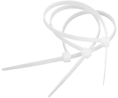 Cabletech laidų tvirtinimo dirželiai 2.5mm 15cm Balta
