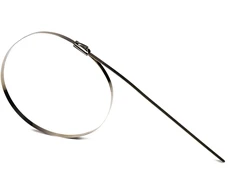 Nerūdijančio plieno metaliniai kabelių raiščiai 4,6x100 mm 100 vnt. amio-04319