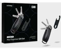 „Orbitkey“ dovanų rinkinys – raktų organizatorius „Pro“ + daugiafunkcis įrankis V2 – juodas