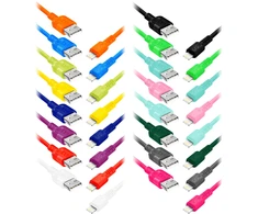 EXC Mobile USB - Lightning WHIPPY laidas, 2M, 2.4A, greitas įkrovimas, spalvų mišinys