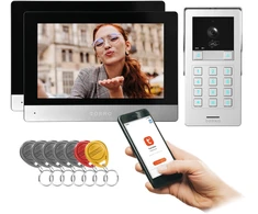 Orno GAYD MULTI2, dviejų šeimų vaizdo domofono rinkinys, 2 laidų, 8 colių Wi-Fi, jutiklinis ekranas, 2 MP Full HD, RFID, šifruoklis