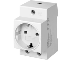 Orno Lizdas ant DIN bėgio, Schuko, 2P+Z, 16 A, 230 V AC, pilkas