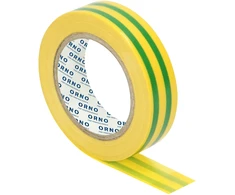 Taśma Geltona/žalia izoliacinė juosta, storis 0,13 mm, plotis 15 mm, ilgis 10 m