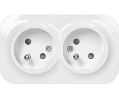 Orno ToDo Lizdas podwójne 2x2P+Z, 16A/230VAC, IP20, Balta 10 vnt