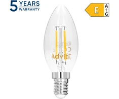 Żarówka LED lemputė su kaitrinės juostelės formos C E14 C35 2 W 250 lm 4000 K