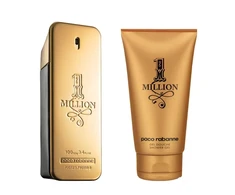 Rinkinys Paco Rabanne: 1 Million, tualetinis vanduo, vyrams, 100 ml + 1 Million, dušo želė, visiems odos tipams, 100 ml