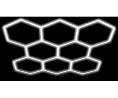 Panel Hurtowy Realb2B Lampa Led Hexagon Panel Oświetlenie Warsztat Garaż Dom 257x244cm 280W 6500K
