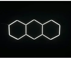 Panel Hurtowy Realb2B Lampa Led Hexagon Panel Oświetlenie Warsztat Garaż Dom 247x98cm 125W 6500K