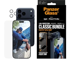 Panzer Glass „PanzerGlass 2-in-1“ klasikinis rinkinys | Ekrano apsauga / objektyvo apsauga | „Apple“ | „iPhone 17 Pro Max“ | Skaidri