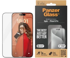 Panzer Glass „PanzerGlass“ – ekrano apsauga „iPhone 15 Pro“ – itin platus pritaikymas su „EasyAligner“