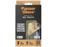 Panzer Glass „PanzerGlass“ – „Eyecare“ ekrano apsauga „iPhone 15 Pro“ – itin platus prigludimas su „EasyAligner“