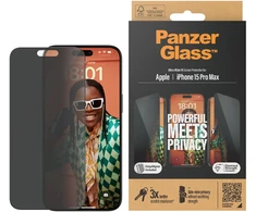 Panzer Glass „PanzerGlass“ – privatumo ekrano apsauga „iPhone 15 Pro Max“ – itin platus pritaikymas su „EasyAligner“