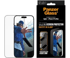 Panzer Glass „PanzerGlass“ – ekrano apsauga su juodu rėmeliu – „iPhone 17 Pro Max“ – UWF su „Fastfit“ dėkle