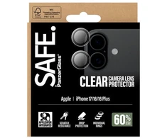 Panzer Glass „PanzerGlass“ – SAFE. Skaidrus kameros objektyvo apsauginis dėklas – „iPhone 17/16/16 Plus“