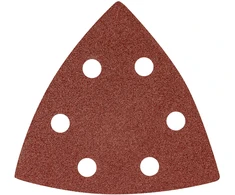 Papier Delta Velcro švitrinis popierius 93 x 93 mm P80, 5 vnt., su 6 skylėmis
