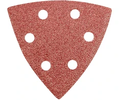 Graphite Papier Delta Velcro švitrinis popierius 93 x 93 mm K 60, 5 vnt., su skylutėmis