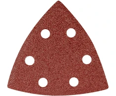 Papier Delta Velcro švitrinis popierius 93 x 93 mm P60, 5 vnt., su 6 skylėmis