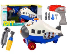 Lean Toys Mėlynas Vaikiškas Lėktuvas su Surinkimo Įrankiais