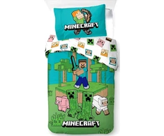 Patalynės komplektas Brandmacminecraft Patalynė - Suaugusiųjų dydis 140 x 200 cm - Minecraft Jungle Explore (1029465)
