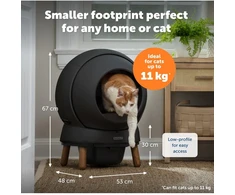 Petsafe - Ecom Smartspin automatinis kačių kraiko dėžės robotas - 53 x 49 x 47 cm - juodas