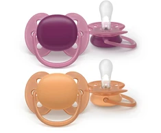 Philips Avent - Itin minkštas čiulptukas, 18+m, lyserød/oranžinė