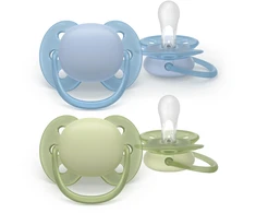 „Philips Avent“ – itin minkštas čiulptukas, 0–6 mėn., žalias / mėlynas