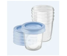 „Philips Avent“ – motinos pieno laikymo puodelis, 180 ml / 6 uncijos, 5 vnt.