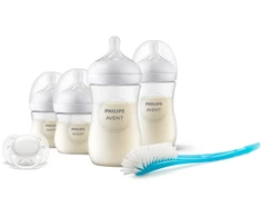 „Philips Avent“ – „Natural Response“ + 4 buteliukai + itin minkštas čiulptukas + buteliukų šepetėlis