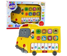 Lean Toys Muzikinis Žaislas Vaikams Pianinas Autobusas 23x18x6 cm