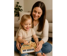 Lean Toys Vaikiškas muzikinis pianinas Kapybara 22 klavišų