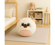 Lean Toys Pripučiamas pliušinis kamuolys BigCutePet 50 cm baltas