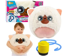 Lean Toys Pripučiamas pliušinis kamuolys BigCutePet 50 cm baltas