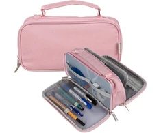 Double extendable pencil case - pink Maaleo 24517