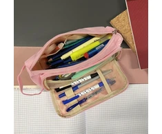 Double extendable pencil case - pink Maaleo 24519