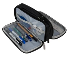 Double extendable pencil case - juodas Maaleo 24516