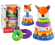 Piramidka Pliušinė piramidė su lape, 27 cm, Lean Toys